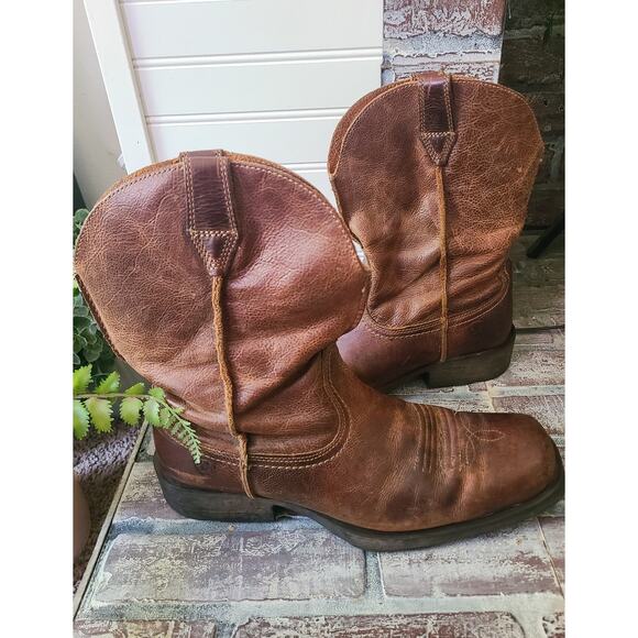 Ariat Men’s Heritage Rambler Wicker Leather Square Toe Cowboy Boot 11D 10015307 - Picture 1 of 8